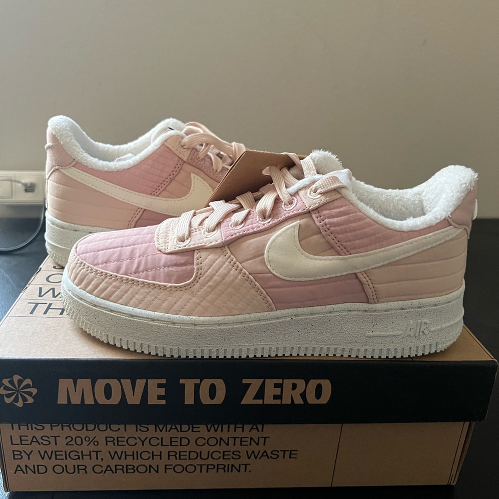 Nike Air Force 1 Low Women Pink and White Sneakers